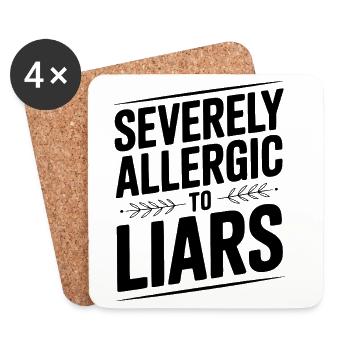Severely Allergic To Liars - Coasters (set of 4) - white - Front