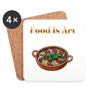 Food Is Art ... Ratatouille - Coasters (set of 4) - white - Front