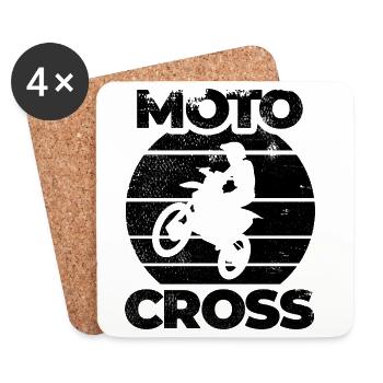 Fun motocross - Coasters (set of 4) - white - Front