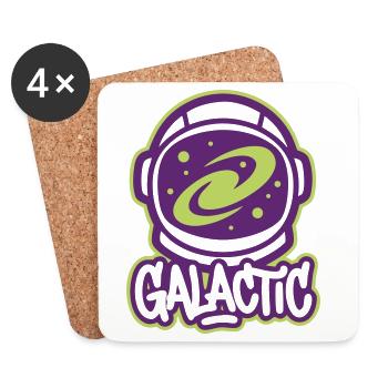 Galactic Astronaut Logo - Coasters (set of 4) - white - Front