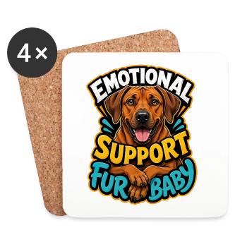 Rhodesian Dog - Coasters (set of 4) - white - Front
