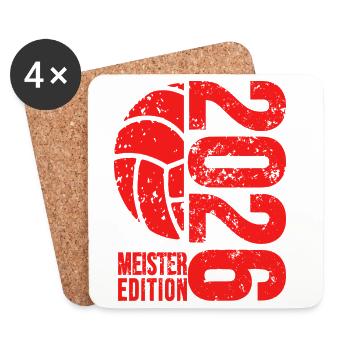 Volleyball Master Shirt 2026, Red, Hoodie, Mug - Coasters (set of 4) - white - Front