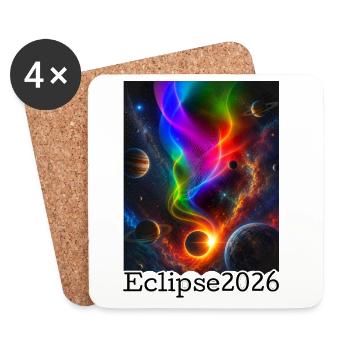 Nebula Neon Eclipse 2026 limited edition - Coasters (set of 4) - white - Front