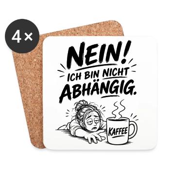 Kaffee zum Überleben - Untersetzer (4er-Set) - Weiß - Vorne