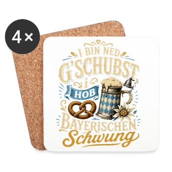 Bayerischer Spruch - Untersetzer (4er-Set) - Weiß - Vorne