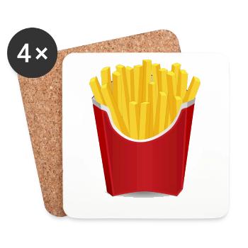 French fries - Coasters (set of 4) - white - Front