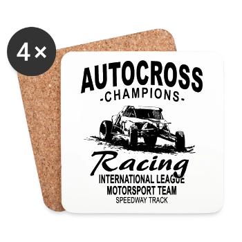Autocross - Buggy - 4x4 - Offroad - Coasters (set of 4) - white - Front