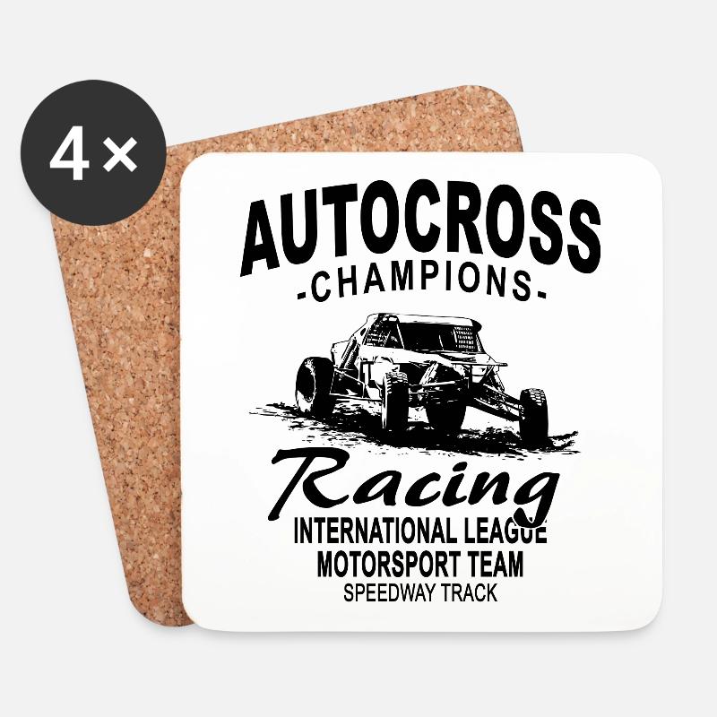 Autocross - Buggy - 4x4 - Offroad - Untersetzer (4er-Set) - Weiß