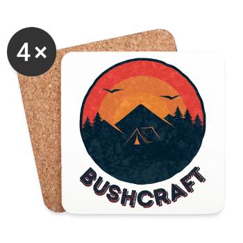 Bushcraft survival - Coasters (set of 4) - white - Front