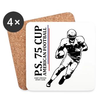 Football américain - Dessous de verre (lot de 4) - blanc - Devant