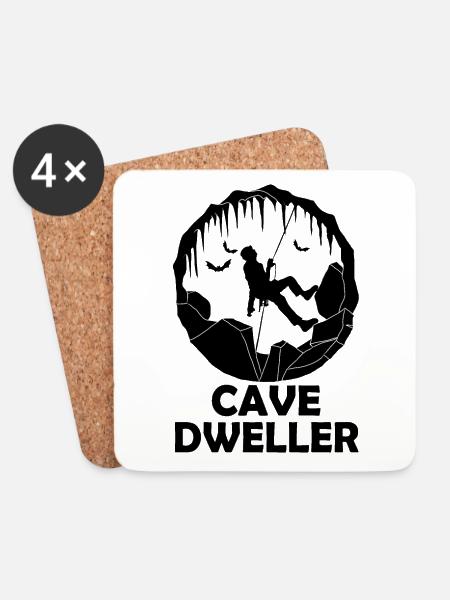Cave Dweller - Caving - Cave Explorer Speleology - Coasters (set of 4) - white