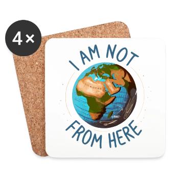 Inspirierend - Not from Here - Untersetzer (4er-Set) - Weiß - Vorne