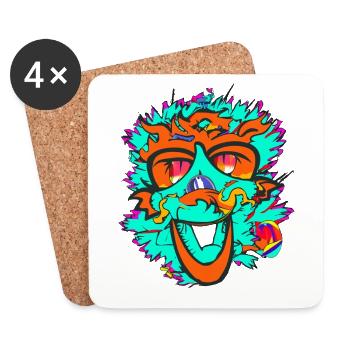 The Monkey King - Coasters (set of 4) - white - Front