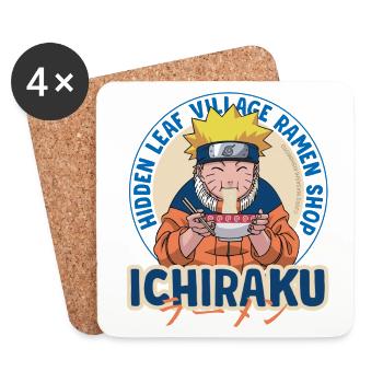 Naruto Ichiraku Hidden Ramen Shop Mit Naruto - Untersetzer (4er-Set) - Weiß - Vorne