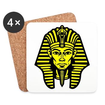 Crâne de pharaon - Dessous de verre (lot de 4) - blanc - Devant