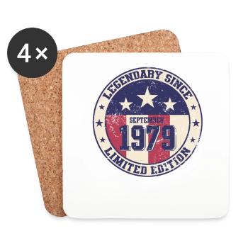 45th Birthday Legend September 1979 Volume 79 - Coasters (set of 4) - white - Front