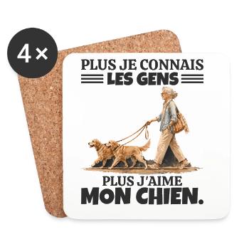 L'Amour de mon Papa : Hommage et Souvenir - Dessous de verre (lot de 4) - blanc - Devant