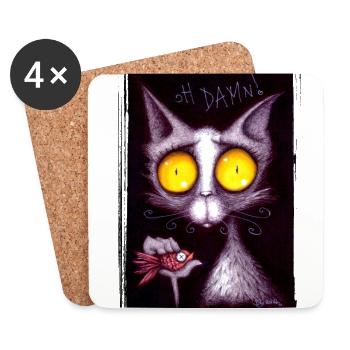 Crawl.... oH Damn! - Coasters (set of 4) - white - Front