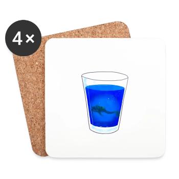 Plongée sous marine - Dessous de verre (lot de 4) - blanc - Devant