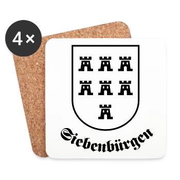 Saxony Coat Of Arms "Transylvania" monochrome - Coasters (set of 4) - white - Front