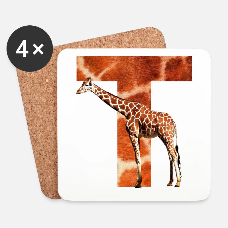 giraffe t - Untersetzer (4er-Set) - Weiß