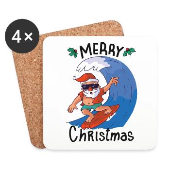 Christmas in July - Coasters (set of 4) - white - Front