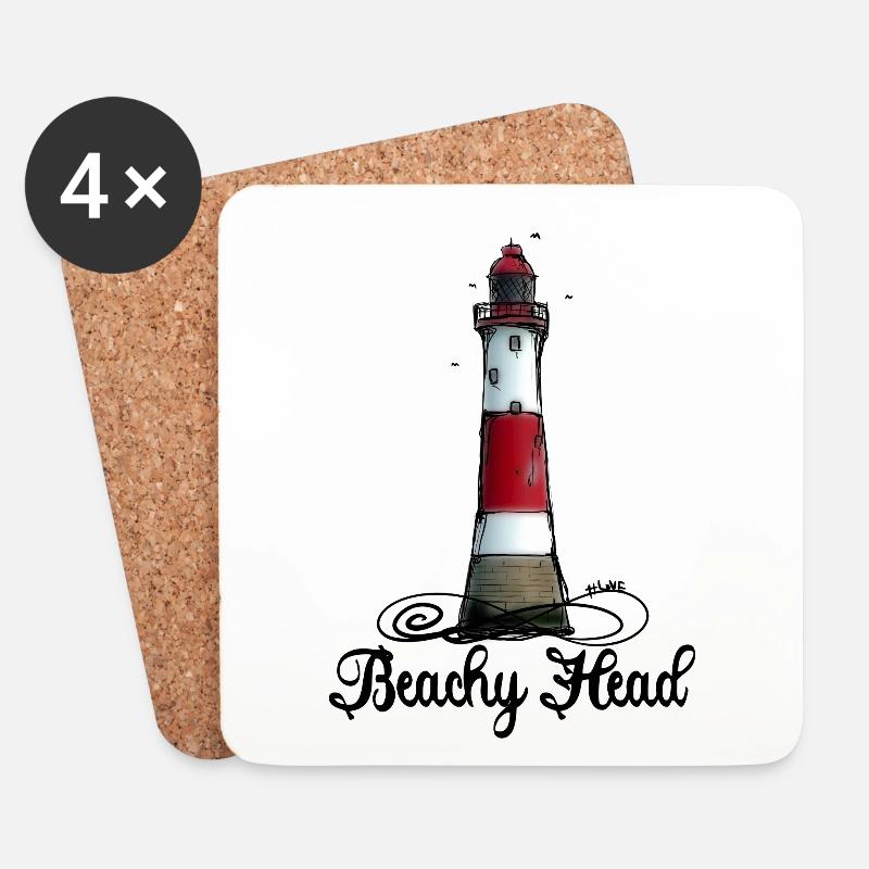 Leuchtturm Dover England Beachy Head Eastbourne - Untersetzer (4er-Set) - Weiß