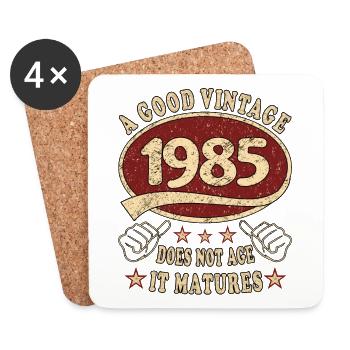 38th Birthday 1985 38 Good vintage - Coasters (set of 4) - white - Front