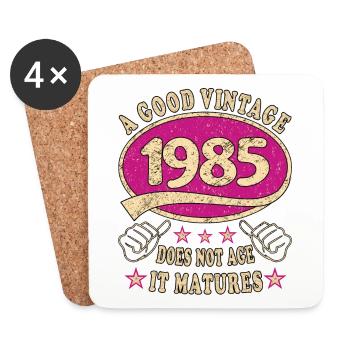 38th Birthday 1985 38 Good vintage - Coasters (set of 4) - white - Front