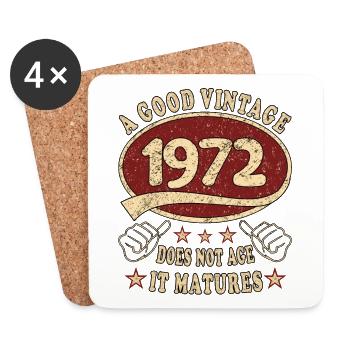 51st Birthday 1972 '51 Good Vintage - Coasters (set of 4) - white - Front