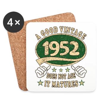 71st Birthday 1952 '71 Good vintage - Coasters (set of 4) - white - Front
