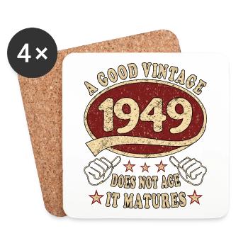 74th Birthday 1949 '74 Good vintage - Coasters (set of 4) - white - Front