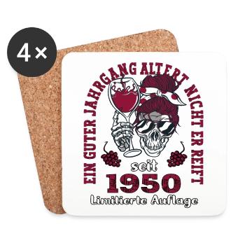 73. Geburtstag 1950 73er Guter Jahrgang - Untersetzer (4er-Set) - Weiß - Vorne