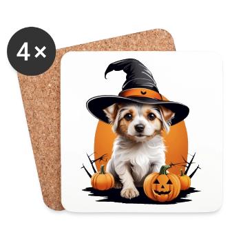 Halloween Dog - Coasters (set of 4) - white - Front
