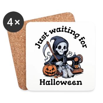 Grim Reaper coud un costume d’Halloween - Dessous de verre (lot de 4) - blanc - Devant