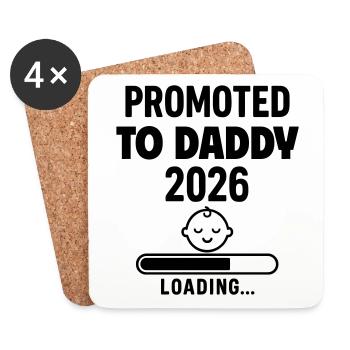 Pregnancy Announcement Soon Dad - Coasters (set of 4) - white - Front