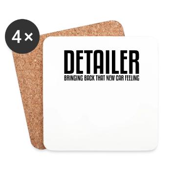 Car Detailing Car Detailer - Coasters (set of 4) - white - Front
