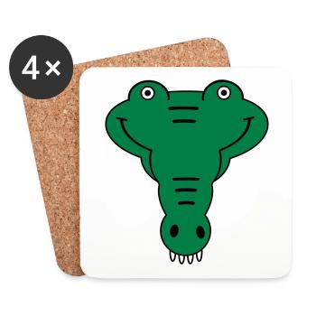 Alligator - Untersetzer (4er-Set) - Weiß - Vorne