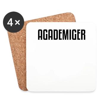 Agademiger | Academics Saxon Saxon Saxon - Coasters (set of 4) - white - Front
