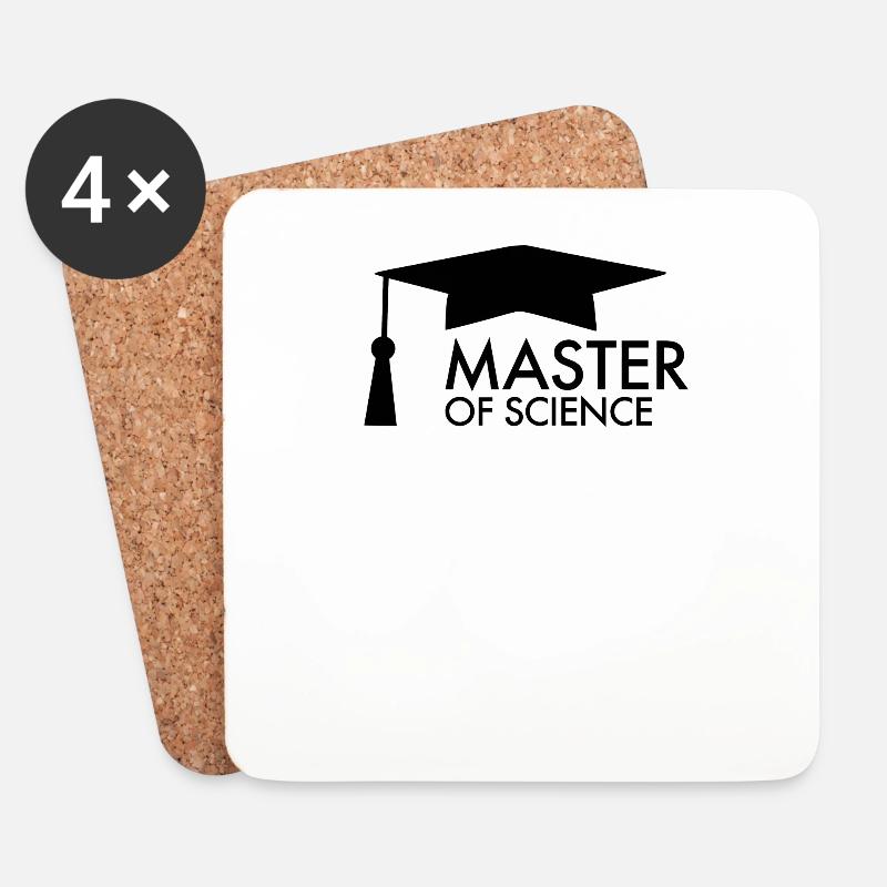 Master of Science | Universität Hochschule Student - Untersetzer (4er-Set) - Weiß