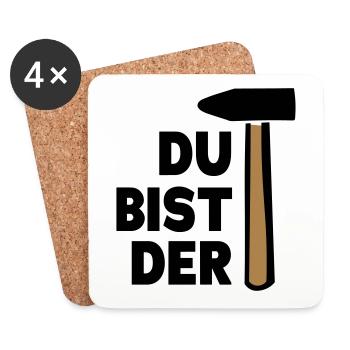 Vous êtes une super idée cadeau - Dessous de verre (lot de 4) - blanc - Devant