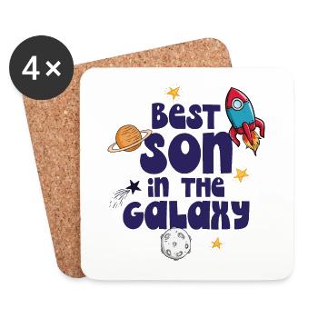 Meilleur fils de la galaxie - Dessous de verre (lot de 4) - blanc - Devant