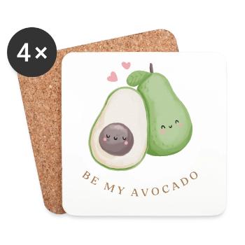 Be my avocado - Untersetzer (4er-Set) - Weiß - Vorne