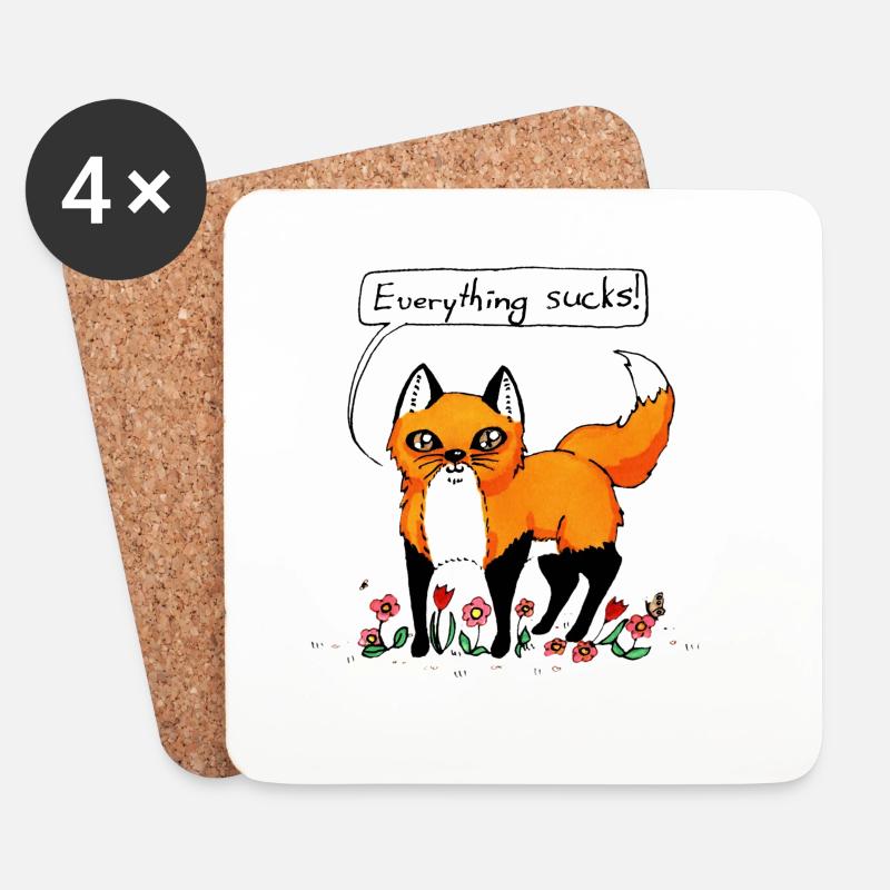 Everything sucks! - Coasters (set of 4) - white