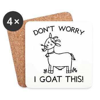 Don't Worry I Goat This - Untersetzer (4er-Set) - Weiß - Vorne