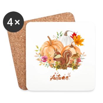 Autumn - Coasters (set of 4) - white - Front