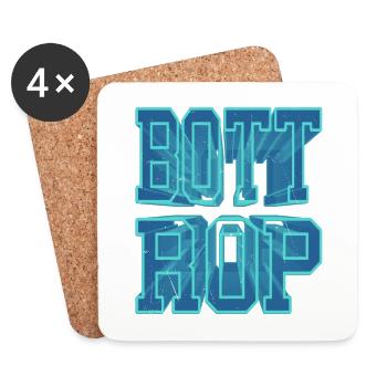 Bottrop Deutschland Stadt 3D Schrift Skyline - Untersetzer (4er-Set) - Weiß - Vorne