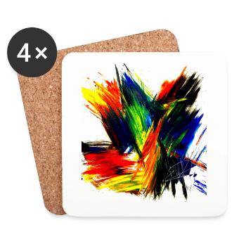 Freebirds by Acryl Paint 62 by Marco Eckenbrecht - Untersetzer (4er-Set) - Weiß - Vorne