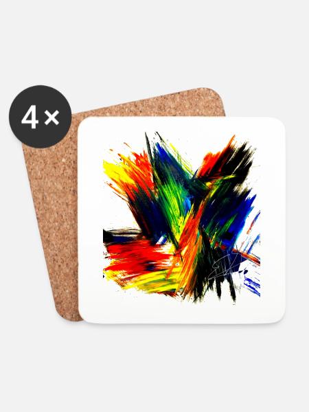 Freebirds by Acryl Paint 62 by Marco Eckenbrecht - Untersetzer (4er-Set) - Weiß