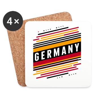 FARBE DER DEUTSCHEN FLAGGE - Untersetzer (4er-Set) - Weiß - Vorne